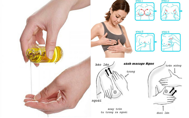 Cách massage ngực với dầu oliu