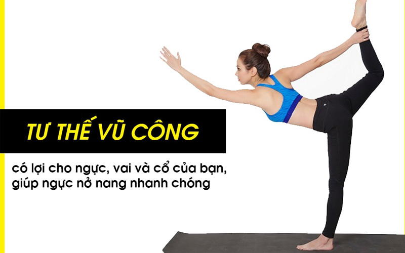 Tư thế vũ công giúp ngực nở